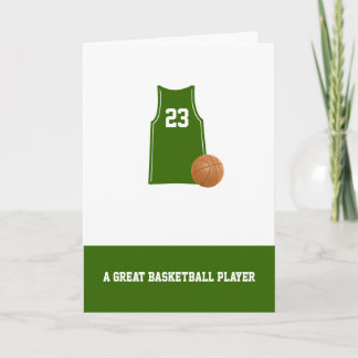 Basketball-Singlet mit Basketballkarte zum Geburts Karte