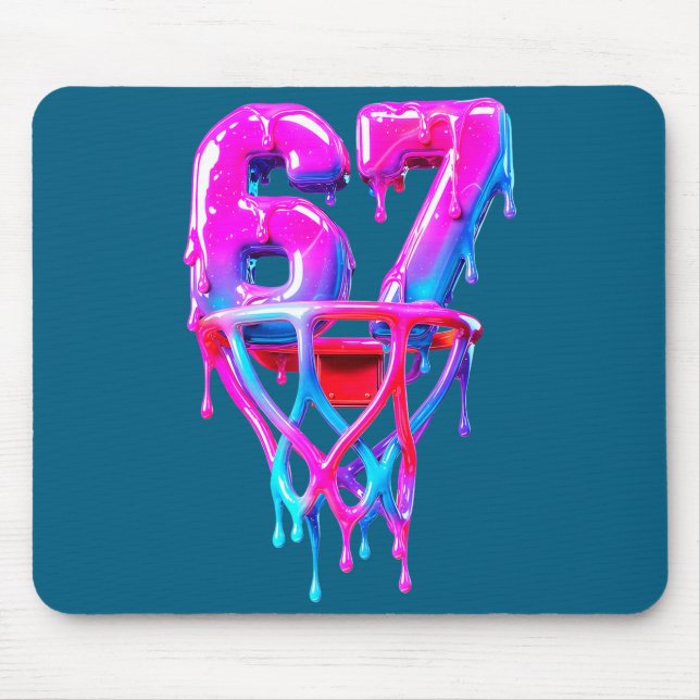 Basketball Six Drip 67 Seven Meme Mousepad (Vorne)