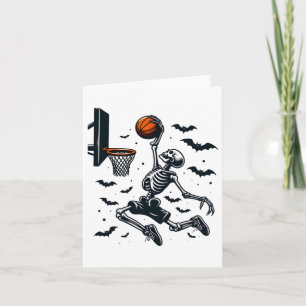 Basketball Skeleton Halloween Skeleton Basketball Karte