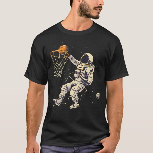 Basketball Slam Dunk Astronaut Basketball Player D T-Shirt (Vorderseite)