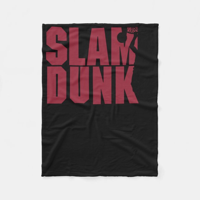 Basketball Slam Dunk Fleecedecke (Vorderseite)