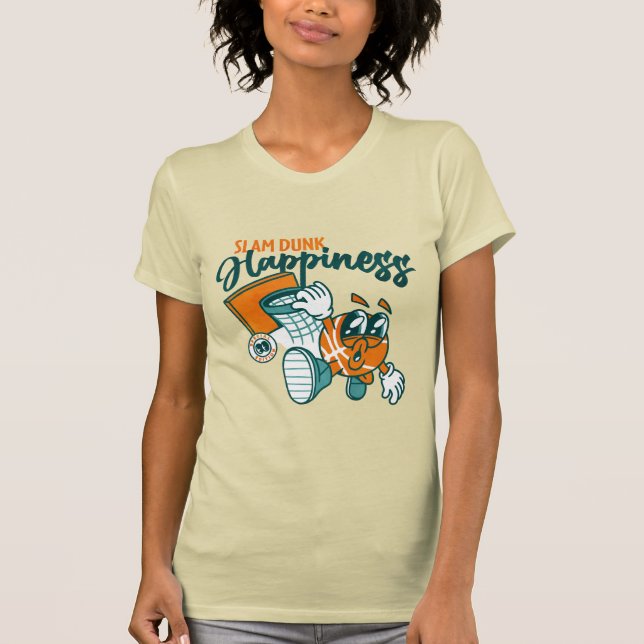 Basketball-Slam-Dunk-Glück T-Shirt (Vorderseite)