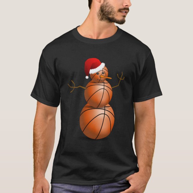 Basketball Snow Winter T-Shirt (Vorderseite)