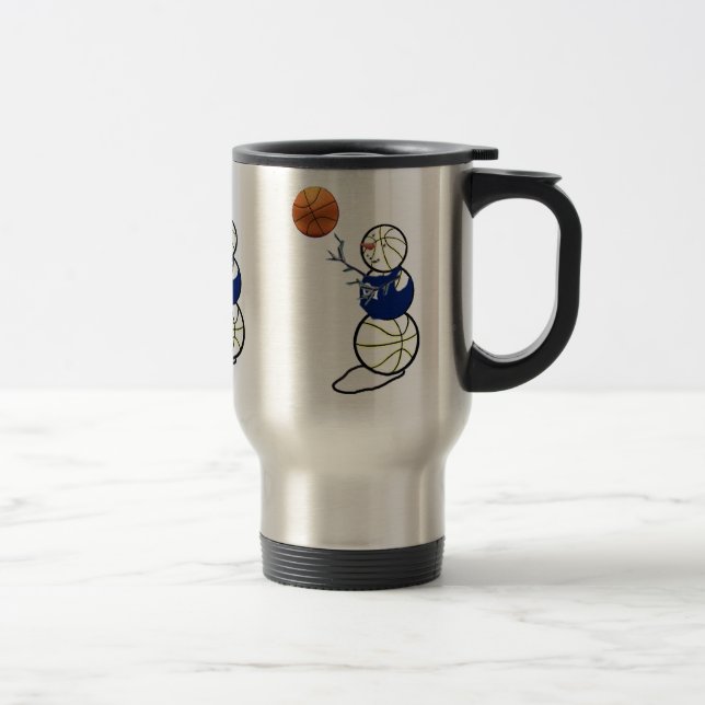 Basketball Snowman Reisebecher (Rechts)