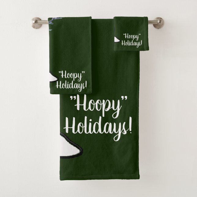 Basketball Snowman Weihnachten Badhandtuch Set (Insitu)