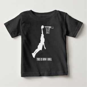 Basketball So rolle ich Teens Kids Jungen Baby T-shirt