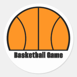 Basketball-Spieleaufkleber Runder Aufkleber