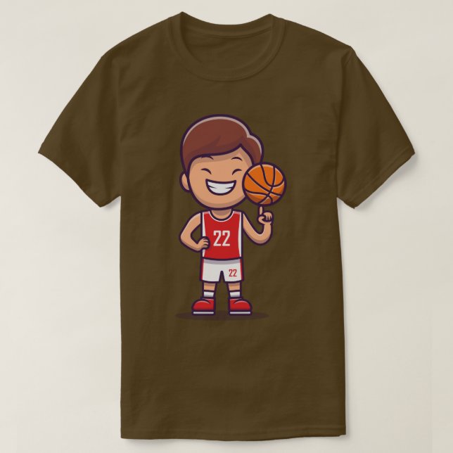 Basketball spielen T-Shirt (Design vorne)
