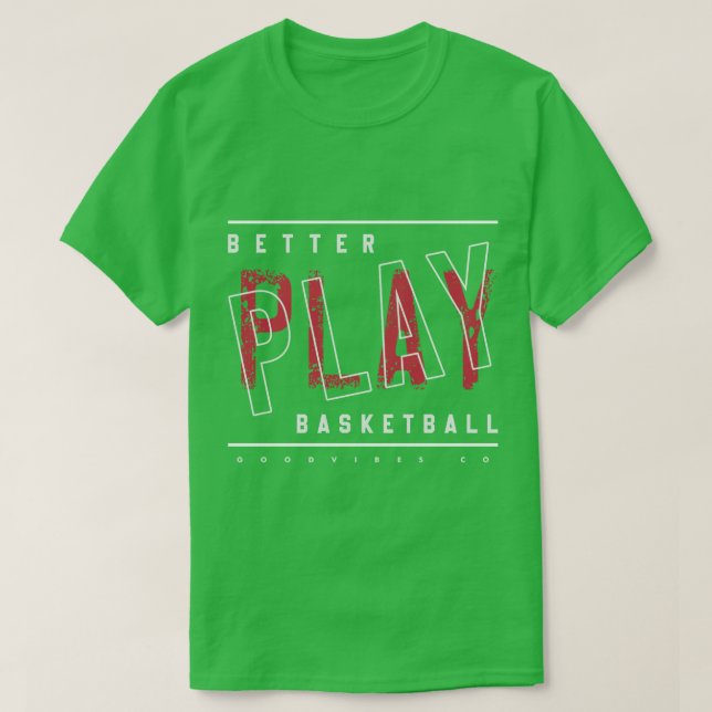 Basketball spielen T-Shirt (Design vorne)