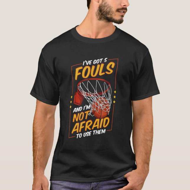 Basketball Spieler 5 Fouls Defense Fouls Fouls Fou T-Shirt (Vorderseite)