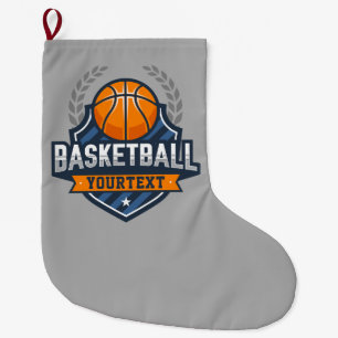 Basketball Spieler ADD NAME Varsity School Team Großer Weihnachtsstrumpf