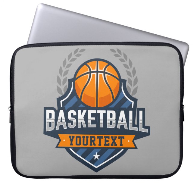 Basketball Spieler ADD NAME Varsity School Team Laptopschutzhülle (Vorderseite)