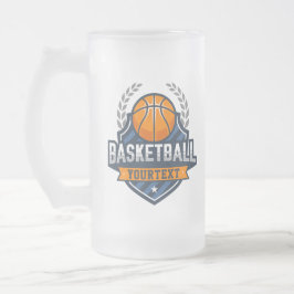 Basketball Spieler ADD NAME Varsity School Team Mattglas Bierglas