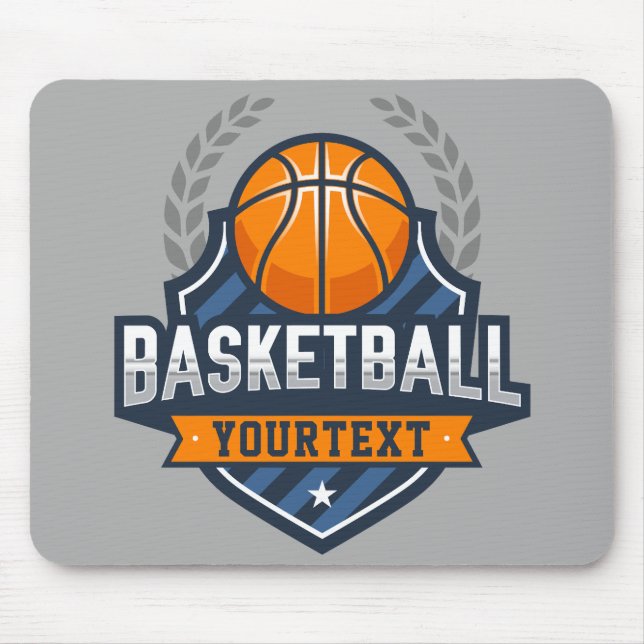 Basketball Spieler ADD NAME Varsity School Team Mousepad (Vorne)