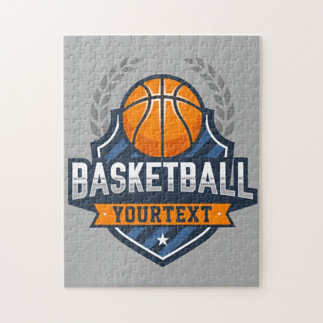 Basketball Spieler ADD NAME Varsity School Team Puzzle (Vertikal)