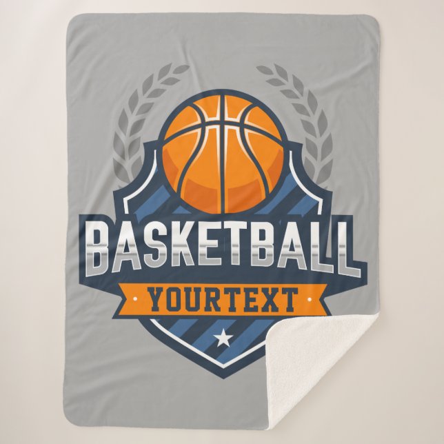 Basketball Spieler ADD NAME Varsity School Team Sherpadecke (Vorderseite)