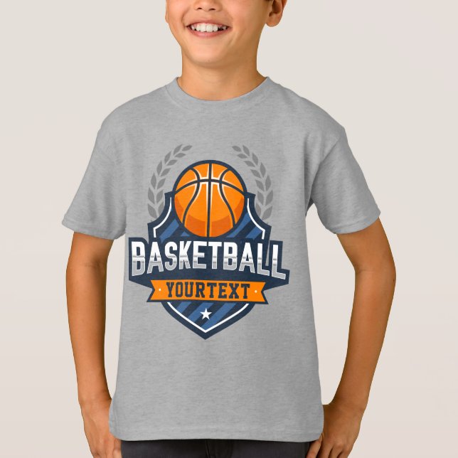 Basketball Spieler ADD NAME Varsity School Team T-Shirt (Vorderseite)