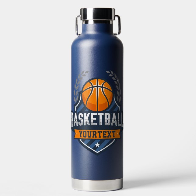 Basketball Spieler ADD NAME Varsity School Team Trinkflasche (Vorderseite)
