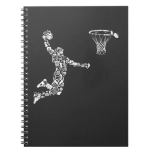 Basketball-Spieler Athlete Dunk Art Sportler Notizblock