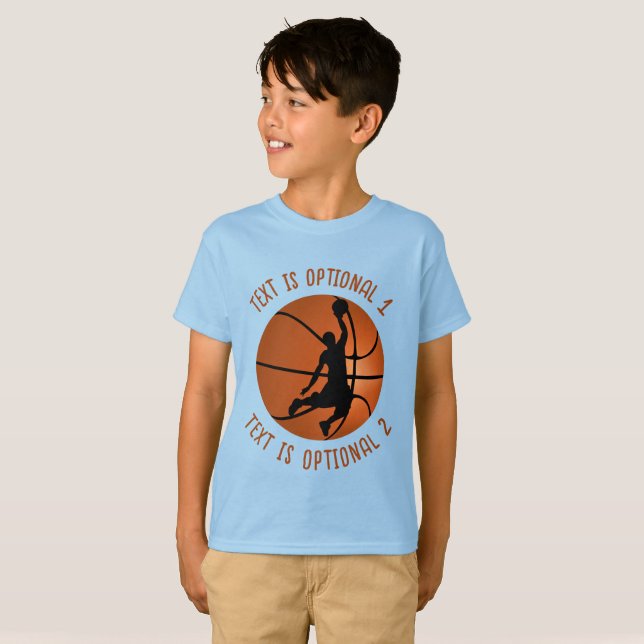 Basketball-Spieler auf Basketball T-Shirt (Vorne ganz)