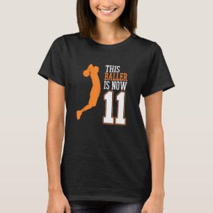 Basketball Spieler Baller 11. Geburtstagsportwagen T-Shirt