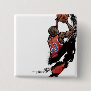 Basketball-Spieler, der Ball hält Button