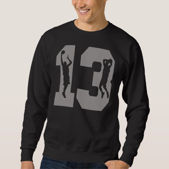 Basketball-Spieler der Nr.-13 Sweatshirt (Vorderseite)