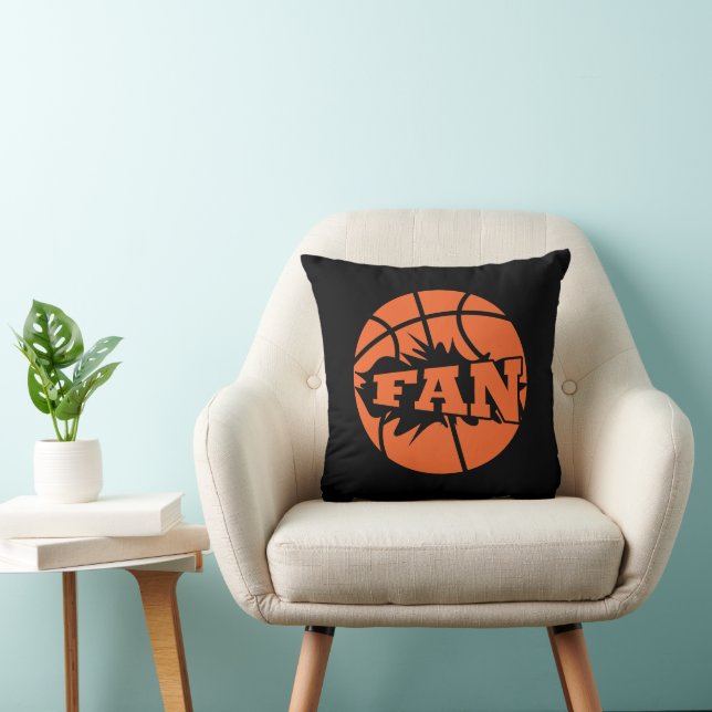 Basketball-Spieler Fan orange Ball Kissen (Stuhl )