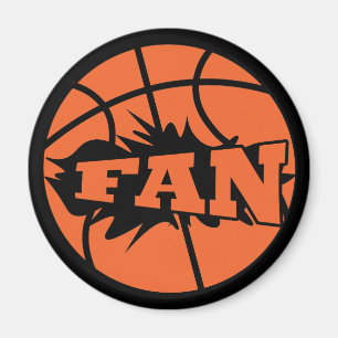 Basketball-Spieler Fan orange Ball Magnet