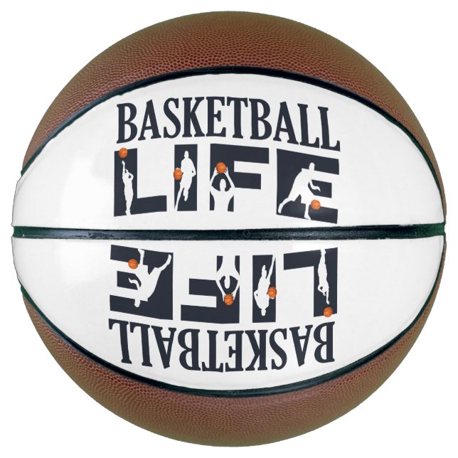 Basketball-Spieler live blauer Text Basketball (Vorderseite)