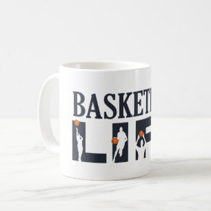 Basketball-Spieler live blauer Text Kaffeetasse