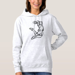 Basketball-Spieler macht Slam Dunk Dunkles Design Hoodie