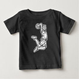 Basketball-Spieler macht Slam Dunk Light Design Baby T-shirt