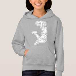 Basketball-Spieler macht Slam Dunk Light Design Hoodie