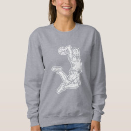 Basketball-Spieler macht Slam Dunk Light Design Sweatshirt
