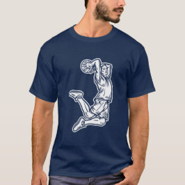 Basketball-Spieler macht Slam Dunk Light Design T-Shirt