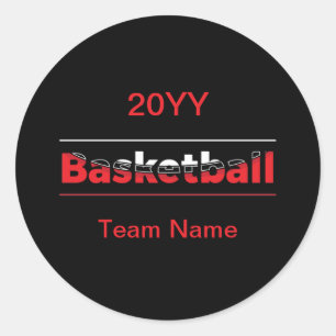 Basketball-Spieler - Minimalistischer geometrische Runder Aufkleber
