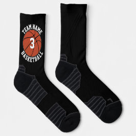 Basketball-Spieler - Name des Teams und Anzahl Spo Socken