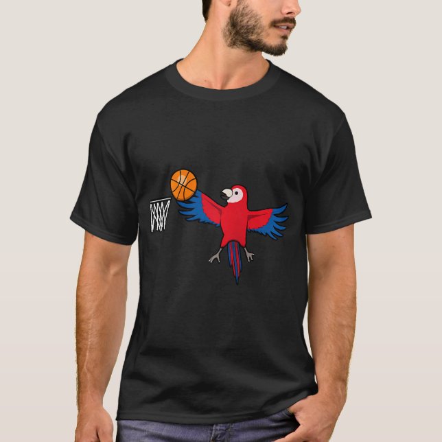 Basketball-Spieler Niedlich Parrot Hobby Sportbase T-Shirt (Vorderseite)