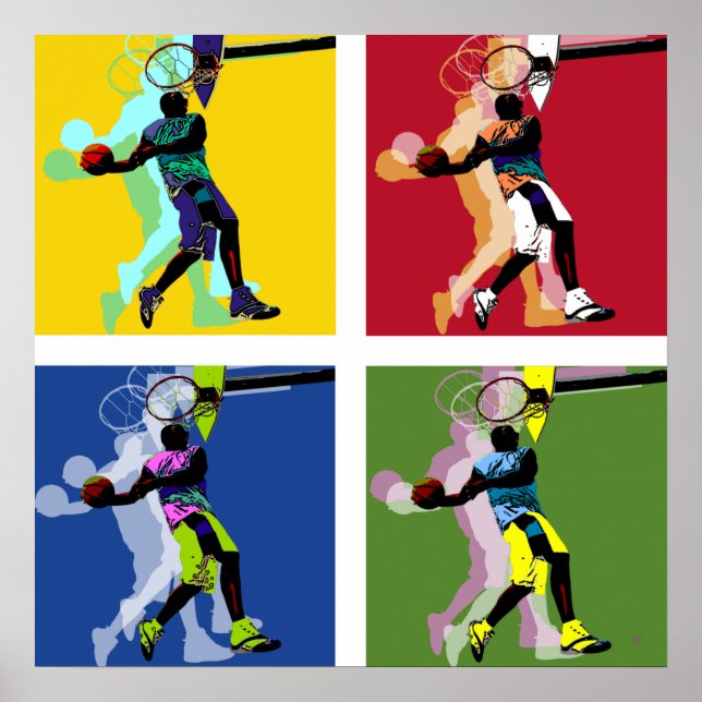 Basketball-Spieler-Poster Poster (Vorne)