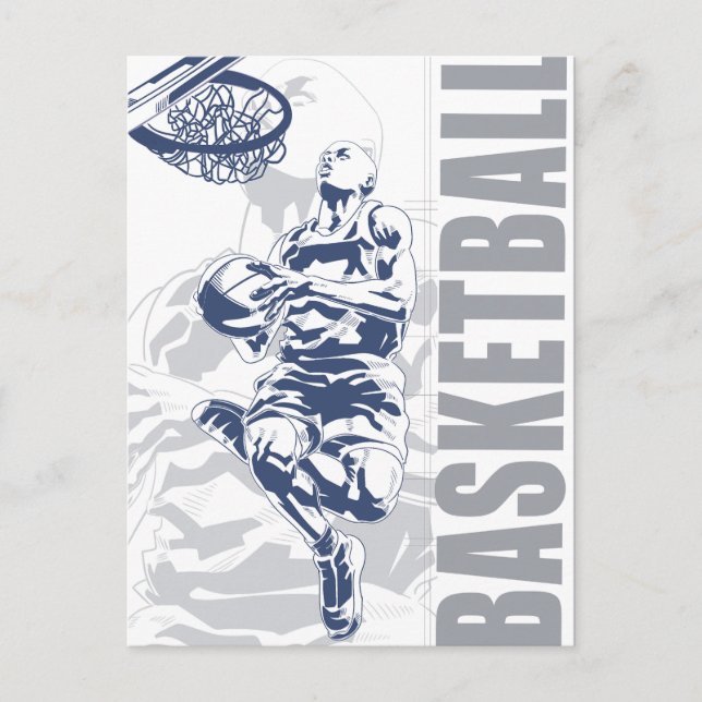 Basketball-Spieler Postkarte (Vorderseite)