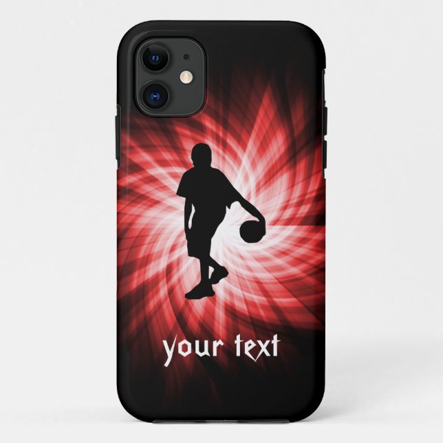 Basketball-Spieler, rot Case-Mate iPhone Hülle (Rückseite)