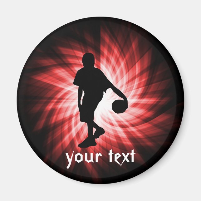 Basketball-Spieler, rot Magnet (Vorne)