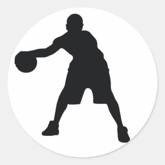Basketball-Spieler Runder Aufkleber