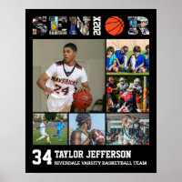 Basketball Spieler Senior Sports Team FotoCollage