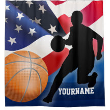 Basketball-Spieler-Silhouette mit amerikanischer