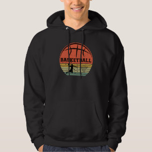 Basketball-Spieler Slam dunk Vintag Retro-Sonnenun Hoodie
