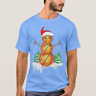 Basketball-Spieler Snowman Santa Basketball - Lich T-Shirt