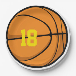 Basketball-Spieler-Team Nummer Geburtstagsalter Sp Pappteller