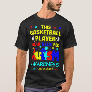 Basketball-Spieler tragen Blauer für Autismus-Bewu T-Shirt